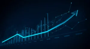ROI Defensibility: Abstract data visualization of growth charts and interconnected nodes for CFO business case approval.