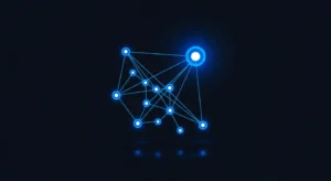 Churn Autopsy: Data visualization of customer churn analysis network graph.