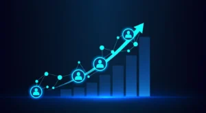 Value-Metric Decoupling: Abstract data visualization showing AI agents driving revenue growth, decoupling from traditional seat-based pricing.